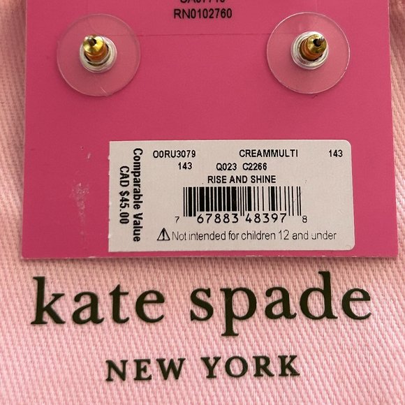 kate spade Rise and Shine Studs - Picture 4 of 4